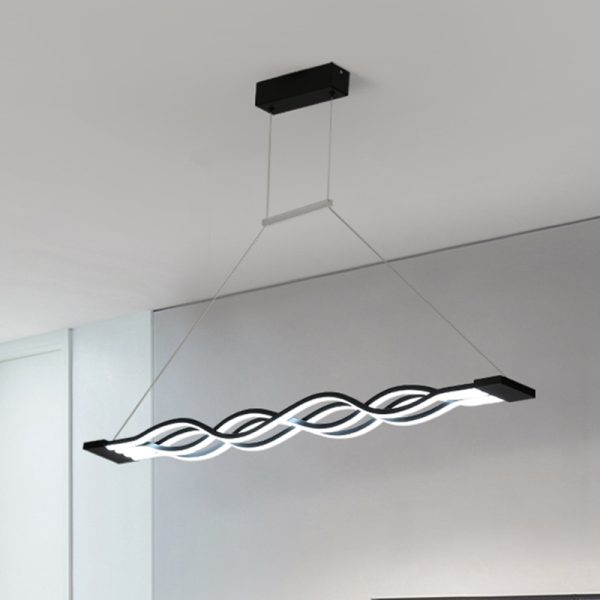 Модерен LED висящ csillár, минималистичен дизайн, DM 1770-4-BK – Подходящ за трапезария или всекидневна, съвременно осветление