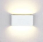 Двупосочен LED прожектор за фасада, бял 12W – Премиум осветление за елегантни външни фасади