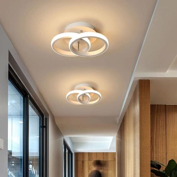 Луксозен LED csillár, Бял DM White Кръгове 30W – Перфектен за модерно осветление на спални или всекидневни