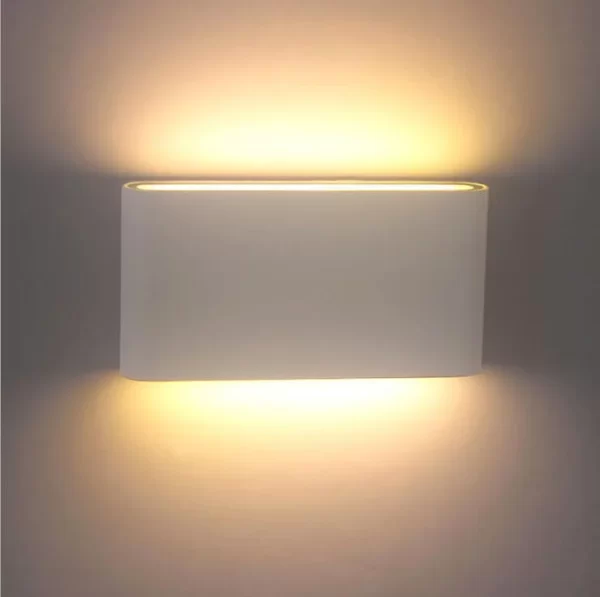 Двупосочен LED прожектор за фасада, бял 12W – Премиум осветление за елегантни външни фасади