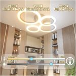 Елегантен LED csillár 6601/2+2 Бял с Дистанционно – Регулируема Интензивност и Персонализирана Светлина