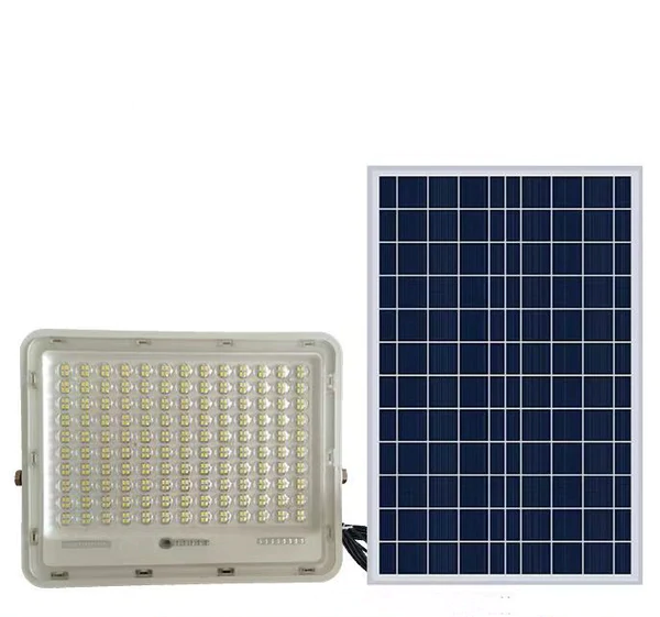 LED прожектор 150W, със соларен панел и дистанционно управление – издръжливо и мощно осветление за градини и дворове