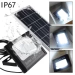 LED соларен прожектор 200W с дистанционно управление – модерен дизайн и водоустойчивост IP67, идеален за осветление на големи външни пространства
