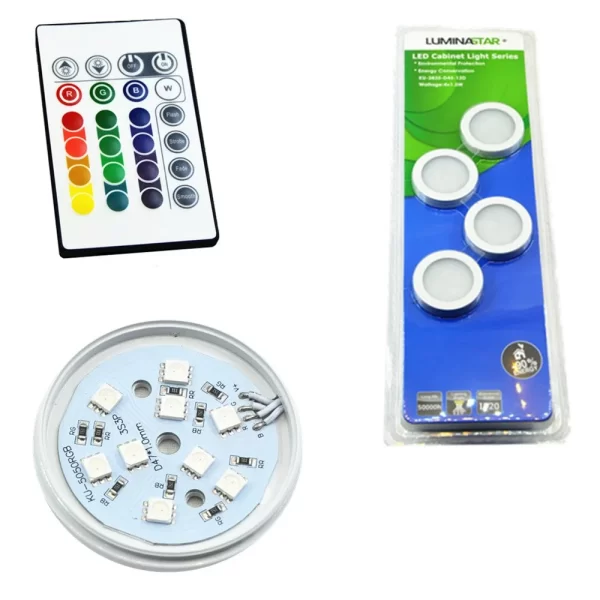 LED RGB вграден спот D60, пълен комплект 4x2W – Персонализирано и енергоспестяващо осветление