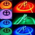 LED лента за външна употреба, 5050, 60 LED/m, 12W – Цветно осветление в зелено, червено и синьо за външни проекти