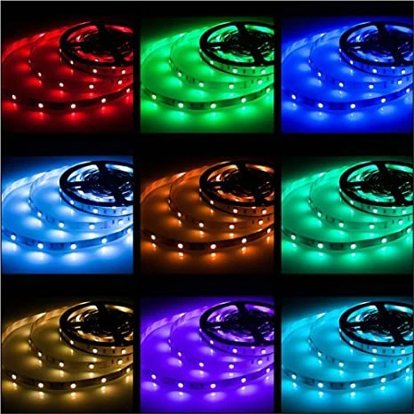 LED лента Color 3528, 60 LED-а/м, 5W – Енергизиращо външно осветление, Цвят: Син, Червен, Зелен