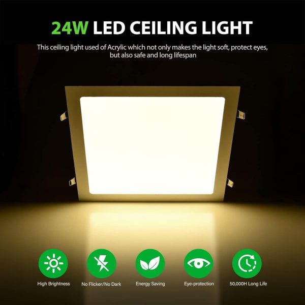 LED вграден спот, 24W, 2040LM – Модерно решение за силно и дълготрайно осветление