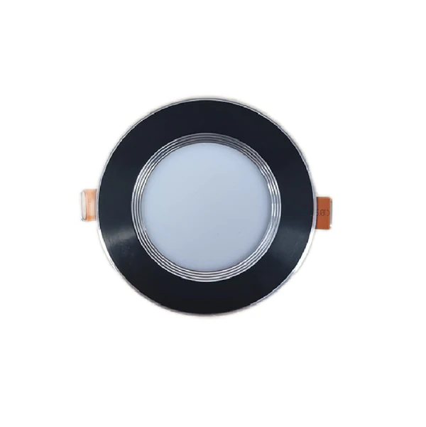 Кръгъл LED спот, студена светлина 6000K, 5W, черен – вграден дизайн за модерно осветление