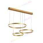 Луксозен висящ LED csillár, модерен дизайн DM 1795-GD златист – Перфектен за съвременни всекидневни и трапезарии