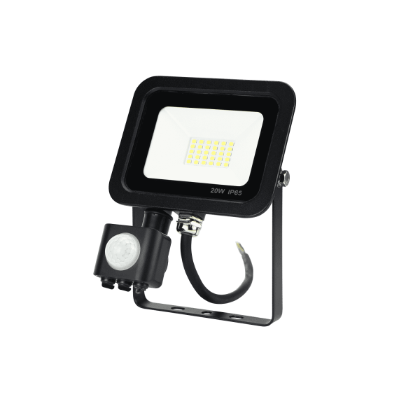 LED прожектор Luminastar с датчик за движение 20W – Перфектен за дълготрайно осветление и стилни външни зони