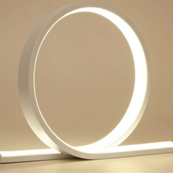 LED настолна лампа T1004 46см с кръгово осветление – съвременен дизайн за всекидневни и офиси