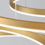 Луксозен висящ LED csillár, модерен дизайн DM 1795-GD златист – Перфектен за съвременни всекидневни и трапезарии
