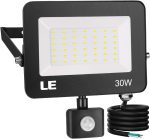 LED прожектор с датчик за движение 30W, студена светлина и IP65 – премиум избор за издръжливо и автоматично външно осветление