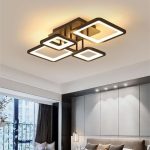 LED полилей, геометричен дизайн с дифузно осветление, DM K002-4, черен – елегантно осветление за вътрешни пространства