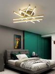 LED полилей, регулируема интензивност и 6 източника на светлина, златист DM 306/6 – Премиум осветление за съвременни пространства
