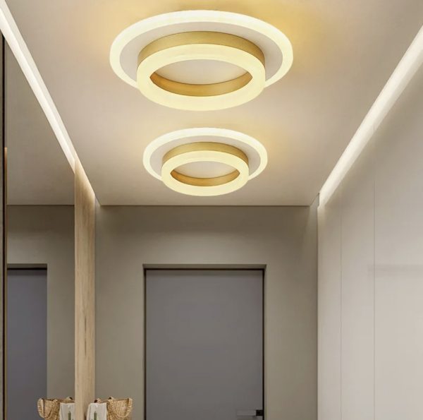 LED полилей RING GOLD, Елегантен дизайн и ефективно осветление, 50W DM 6081Y-GD – Модерно осветление за стилни пространства