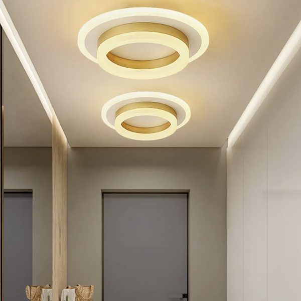 LED полилей RING GOLD, Елегантен дизайн и ефективно осветление, 50W DM 6081Y-GD – Модерно осветление за стилни пространства