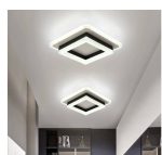 LED полилей, Геометричен и Модерен Дизайн, Черен 6081F-BK, 50W – Стилно Осветление за Съвременни Интериори