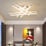 LED полилей, регулируема интензивност с 6 източника на светлина, бял DM 306/6 – модерно и ефективно осветление за стаи и офиси