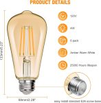 LED крушка Filament Clasic ST64 E27 6.5W 2200K Златист – Ретро дизайн и висококачествена светлина за изискани пространства