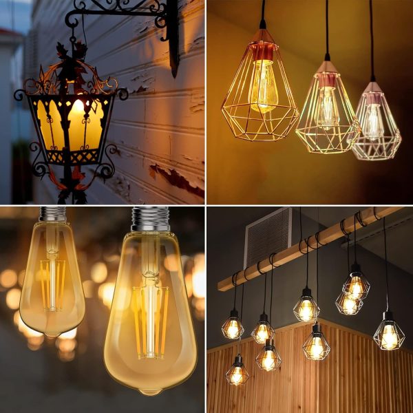 LED крушка Filament Clasic ST64 E27 6.5W 2200K Златист – Ретро дизайн и висококачествена светлина за изискани пространства