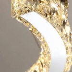 Луксозен LED csillár, Двоен Дизайн с Кристали и Мощно Осветление, 198W DM 5960/500-BK, Хром – Премиум Осветление за Модерни Стаи