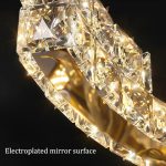 Луксозен LED csillár, Двоен Дизайн с Кристали и Мощно Осветление, 198W DM 5960/500-BK, Хром – Премиум Осветление за Модерни Стаи