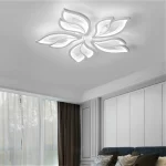 LED полилей, артистичен и премиум дизайн, бял 6553/5-WH – ефективно осветление за стаи и офиси