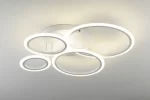 Модерен LED полилей бял DM001-4 – Регулируемо луксозно осветление, идеално за елегантна всекидневна