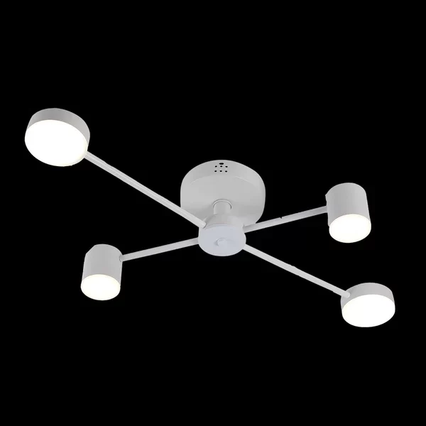 Модерен LED csillár Бял 9029-4 – Вентилатор и ефективно осветление, идеален за луксозен хол