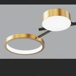 Луксозен LED csillár Черно/Златно DM9030-9 – Премиум осветление с асиметричен дизайн, идеален за стилна трапезария