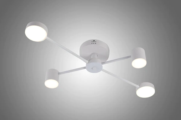 Модерен LED csillár Бял 9029-4 – Вентилатор и ефективно осветление, идеален за луксозен хол