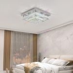 Елегантен LED csillár 50x50см DM 1102-500F с блестящ дизайн и кристали – Луксозно осветление за съвременни пространства