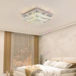 Елегантен LED csillár 50x50см DM 1102-500F с блестящ дизайн и кристали – Луксозно осветление за съвременни пространства