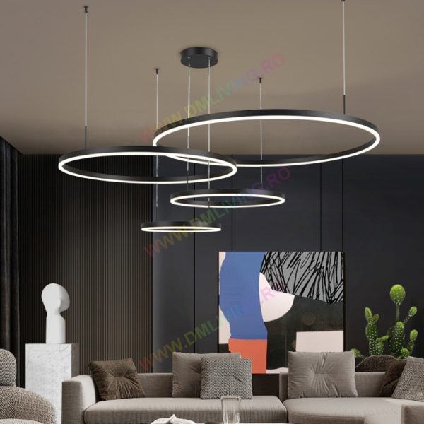LED таванна лампа DM 1796-BK с 3 вида светлина – Премиум дизайн за съвременни интериори