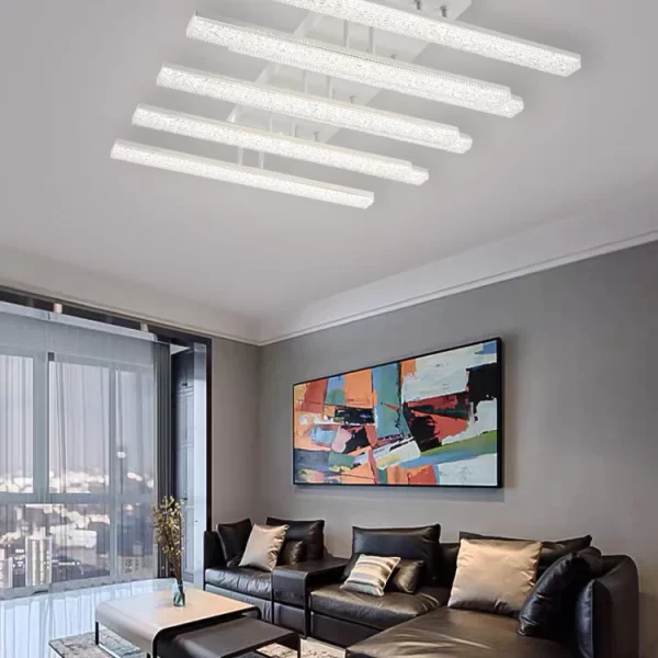 LED полилей с модерен дизайн и 8 източника на осветление DM9050/8 бял – модерно и елегантно осветление за стилни стаи