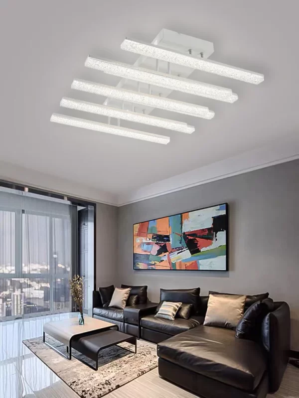 LED полилей с модерен дизайн и 8 източника на осветление DM9050/8 бял – модерно и елегантно осветление за стилни стаи