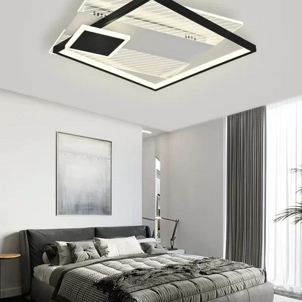 Луксозен LED csillár DM9051/S Черно/Бяло – 3 Източника на Осветление, Подходящ за Елегантни и Стилни Пространства