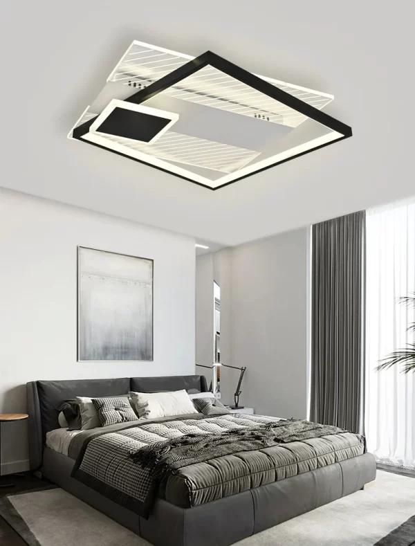 Луксозен LED csillár DM9051/S Черно/Бяло – 3 Източника на Осветление, Подходящ за Елегантни и Стилни Пространства