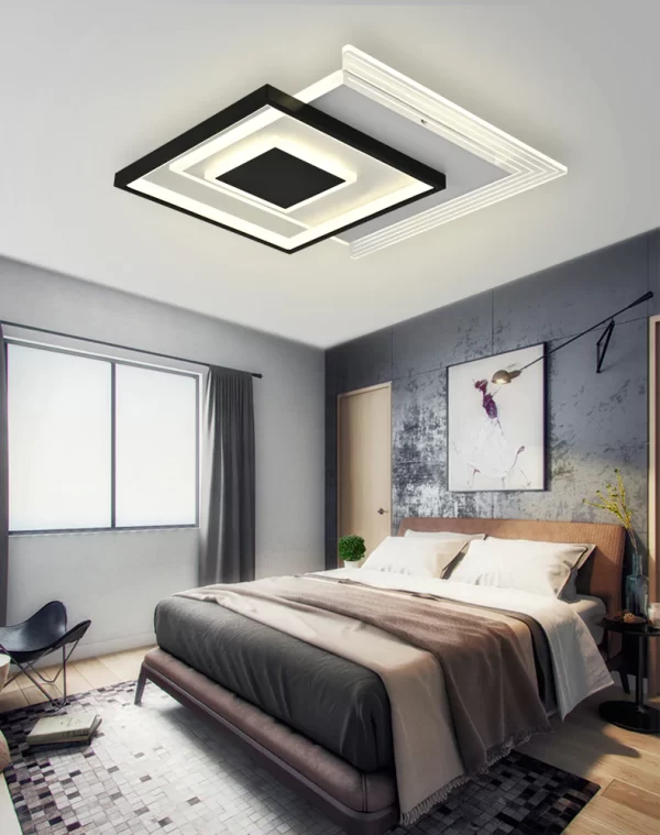 Елегантен LED полилей DM9052/S Черно/Бяло – Регулируемо осветление с 3 източника на светлина, идеален за модерни интериори