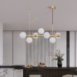 LED csillár DM 369-7GD Златен с 7 светлинни глобуса – Модерно и елегантно осветление за луксозен декор