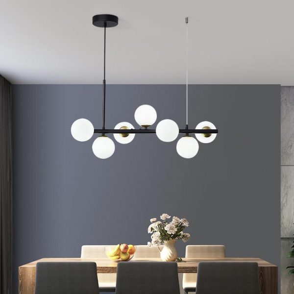 LED полилей DM 369-7BK с 7 глобуса – Премиум осветление и стилен дизайн за изискани интериори