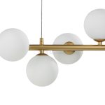 LED csillár DM 369-7GD Златен с 7 светлинни глобуса – Модерно и елегантно осветление за луксозен декор