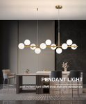 LED сферичен полилей DM 369-11GD Златен с 11 светлинни глобуса – Модерно осветление и премиум дизайн за изискани интериори