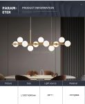 LED сферичен полилей DM 369-11GD Златен с 11 светлинни глобуса – Модерно осветление и премиум дизайн за изискани интериори