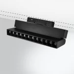 Модерен LED прожектор с магнитна шина 12W Черен – Топла светлина за елегантен декор