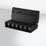 Модерен LED прожектор с магнитна шина 6W Черен – Топла светлина за елегантни пространства