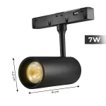 Модерен LED прожектор с регулируема магнитна шина 10W Черен – Топло осветление за елегантни пространства