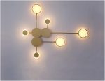 LED аплик Premium DM2627 Златен – Геометричен дизайн и неутрално осветление, перфектен за съвременни стаи