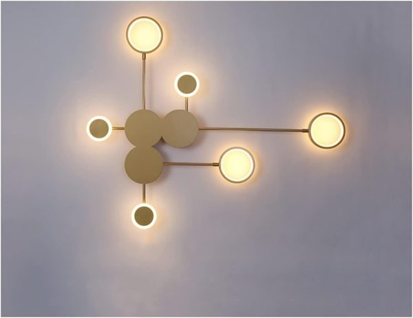 LED аплик Premium DM2627 Златен – Геометричен дизайн и неутрално осветление, перфектен за съвременни стаи